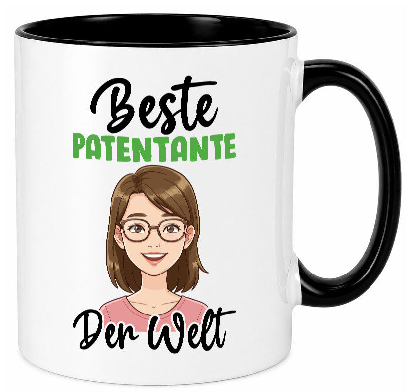 Beste Patentante | Tante lustiger Spruch Geschenk Humor Geschenkidee Tasse
