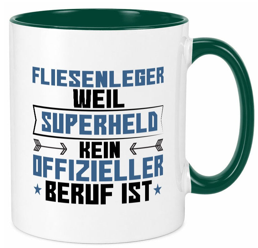 Superheld Fliesenleger | Fliesenlegen Bau Geschenk Humor Geschenkidee lustiger Tasse