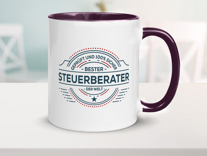 Geprüft und sicher: Steuerberater | Steuern Geschenk Humor Geschenkidee Tasse