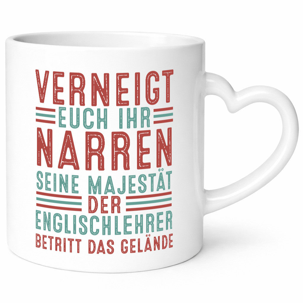 Verneigt euch: Englischlehrer | Schule Englisch v2 Humor Geschenkidee Tasse