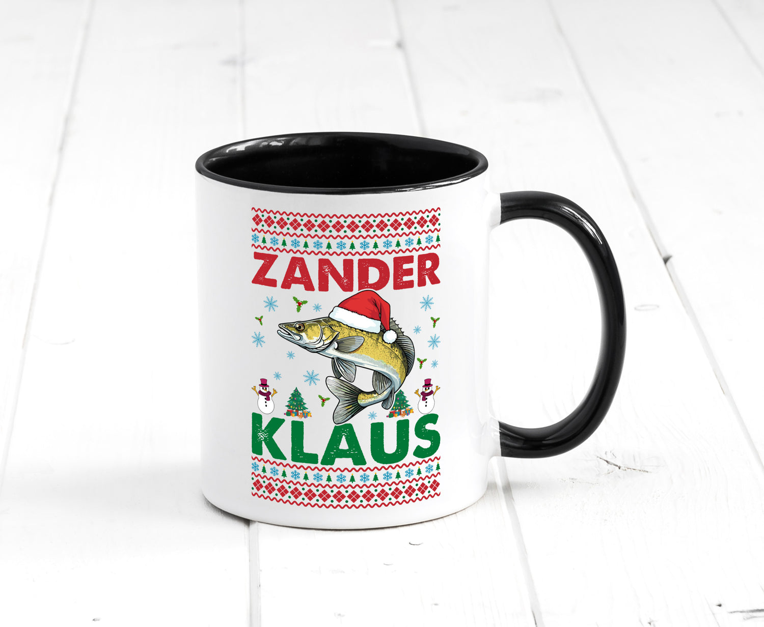 Zander Klaus | Ugly Christmas Angler Angeln v2 Geschenk Humor Geschenkidee