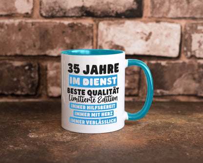 35 Jahre im Dienst | Jubiläum Arbeit v6 lustiger Spruch Geschenk Kollegen Büro
