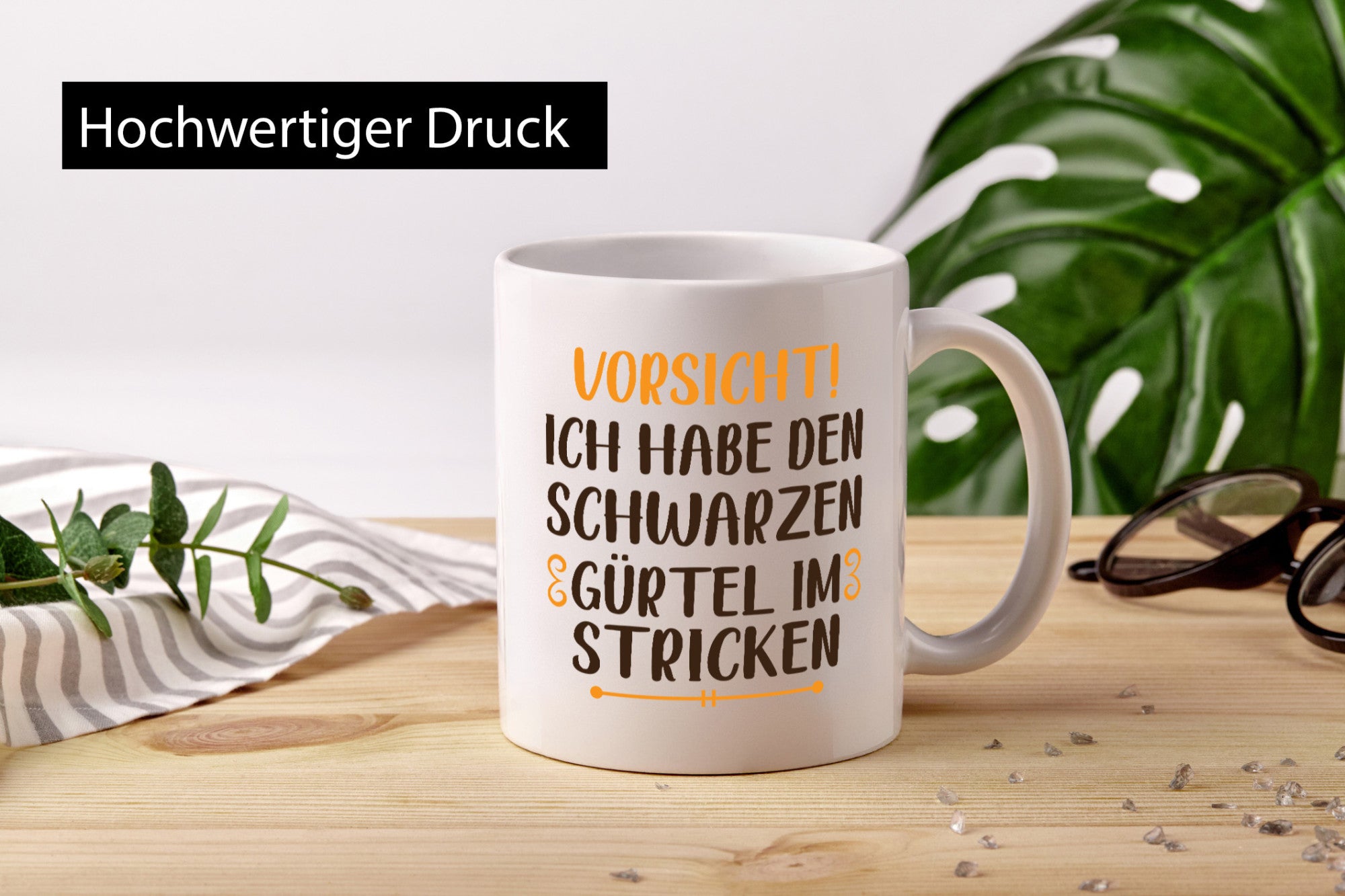 Schwarzen Gürtel im Stricken | Stricknadel lustiger Spruch Geschenk Humor