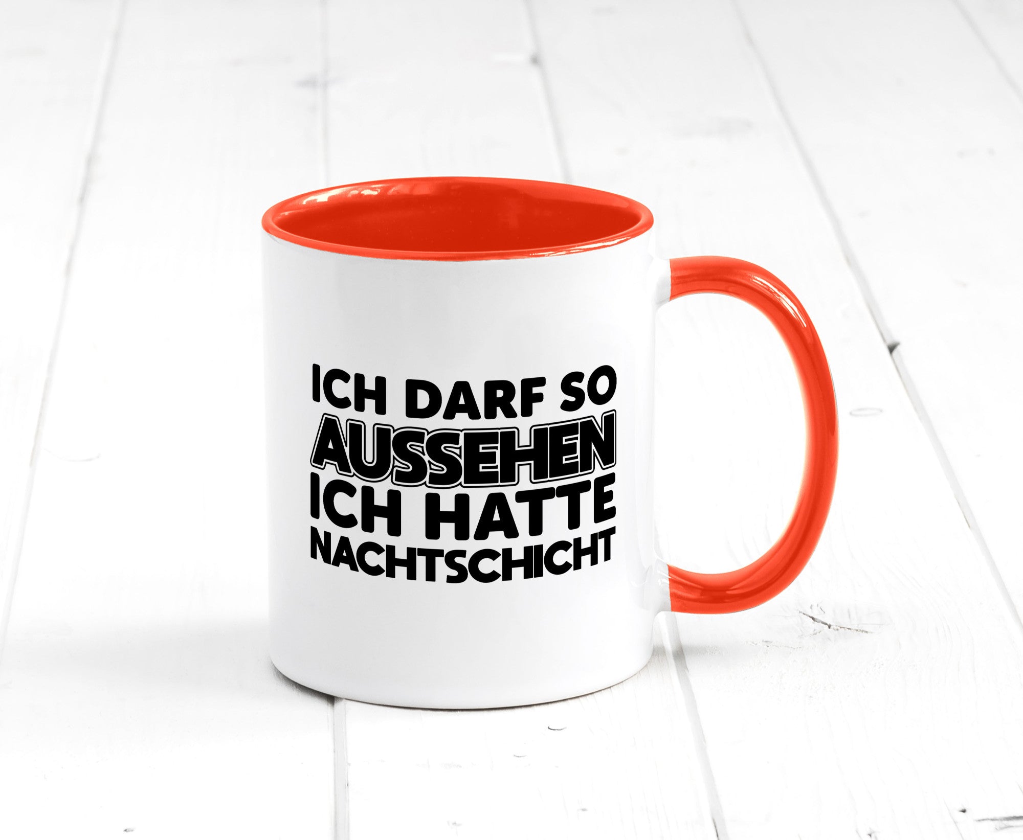 Ich darf so aussehen | Nachtschicht Arbeit lustig Kollegen Büro Geschenk Tasse