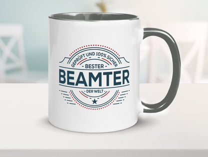 Geprüft und sicher: Beamter | Verbeamtung Dienst Humor Geschenkidee Tasse