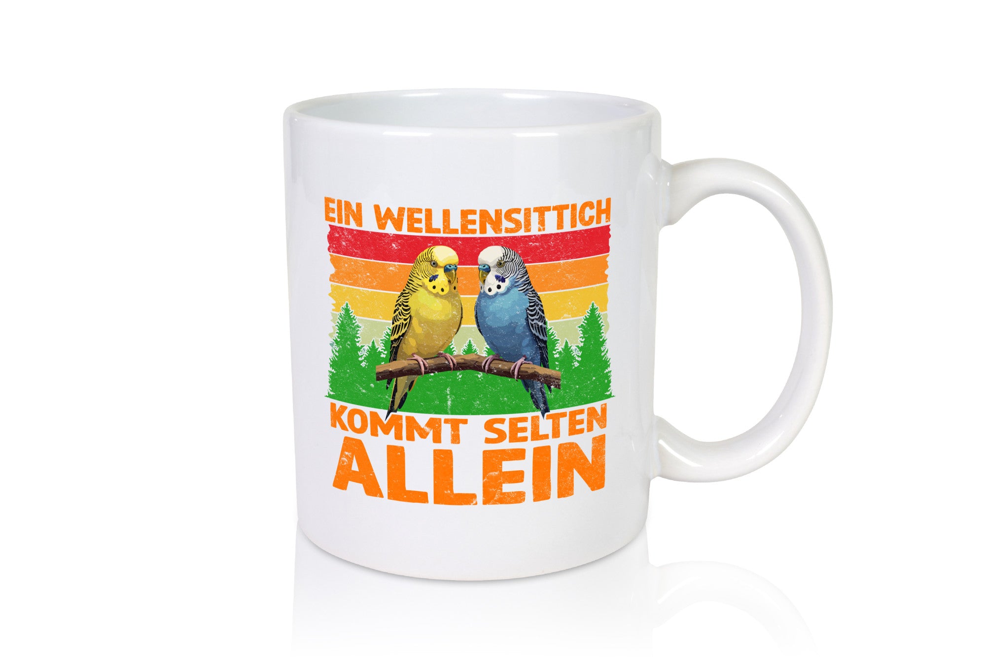 Ein Wellensittich kommt selten allein | Geschenk Humor Geschenkidee lustiger
