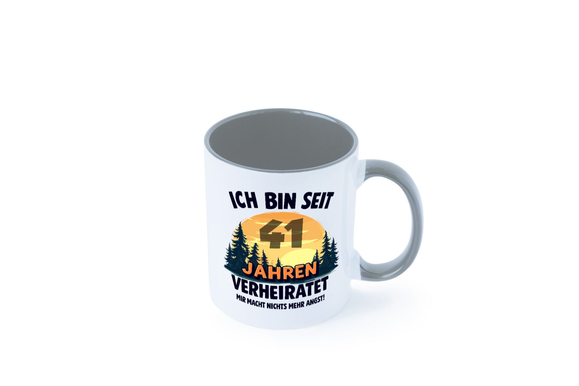 Ich bin Verheiratet | 41. Hochzeitstag Ehepaar v2 Geschenkidee Humor Tasse