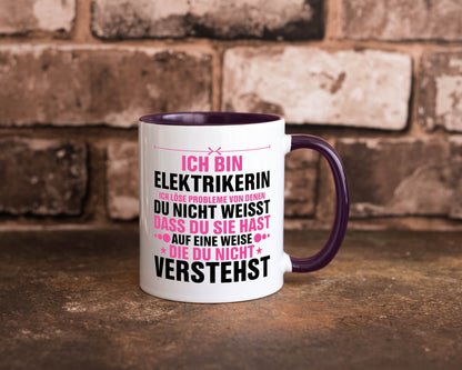 Löse Probleme: Elektrikerin | Elektronikerin Elektrik v2 Geschenkidee Humor