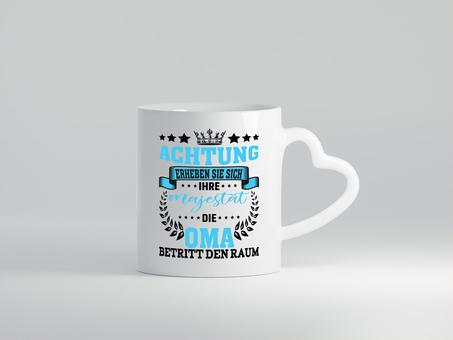 Erheben Sie sich die Oma betritt den Raum Geschenkidee Familie Humor Tasse