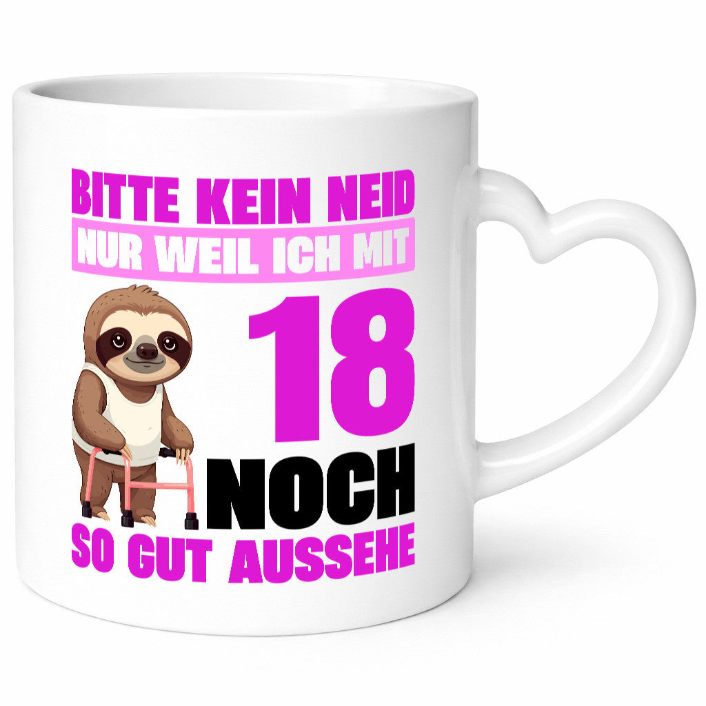 18. Geburtstag | Bitte kein Neid Faultier 18 Jahre Geschenk Geschenkidee