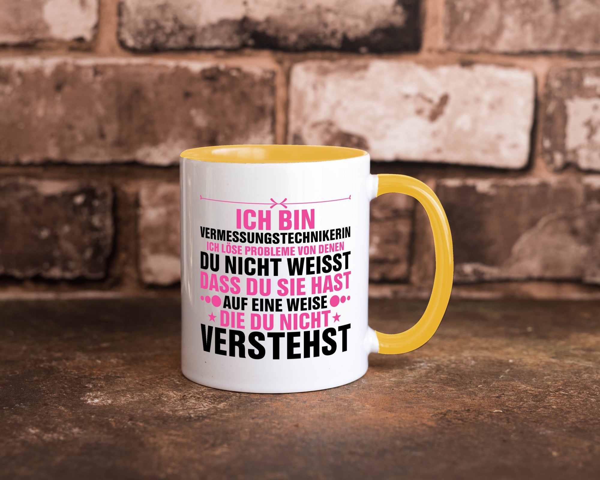 Löse Probleme: Vermessungstechnikerin | Techniker Geschenkidee Humor Tasse