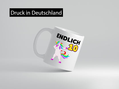10. Geburtstag | endlich 10 Jahre Einhorn Mädchen lustig Geschenkidee Geschenk