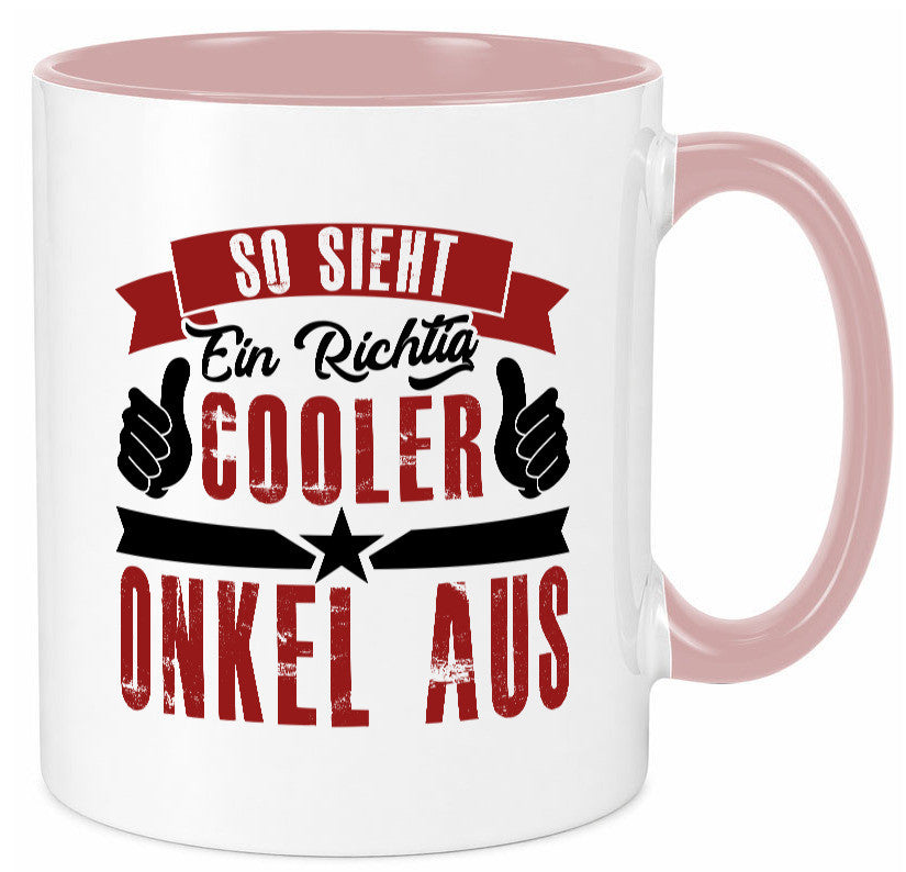So sieht ein richtig cooler Onkel aus | lustig Humor Geschenkidee Geschenk Tasse