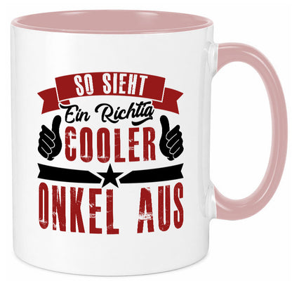 So sieht ein richtig cooler Onkel aus | lustig Humor Geschenkidee Geschenk Tasse