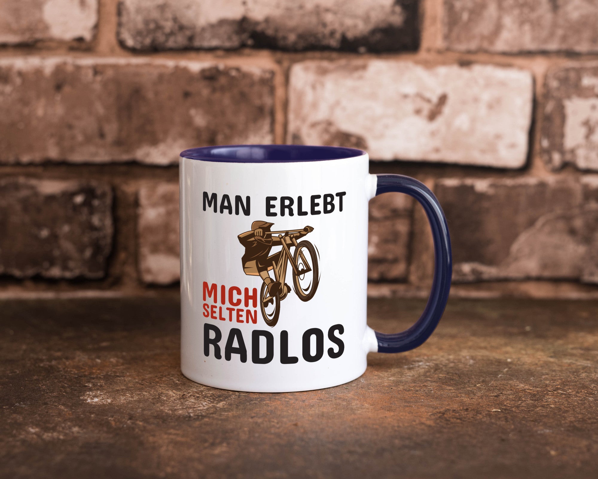 Selten Radlos | Spruchtasse Fahrrad Männer Humor lustiger Spruch Geschenk
