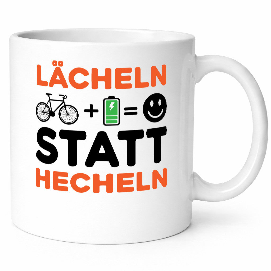 Lächeln statt hecheln | Radfahrer E-Bike Geschenk Humor Geschenkidee lustiger
