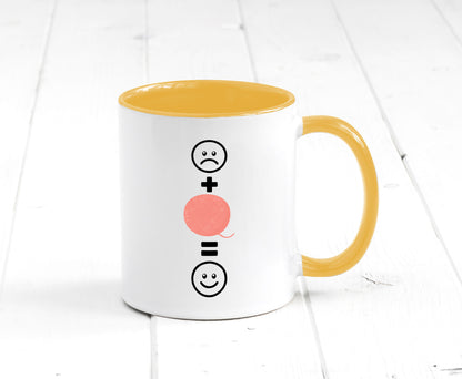 Wolle | Häkeln |Glücklich Geschenk Humor Geschenkidee lustiger Spruch Tasse