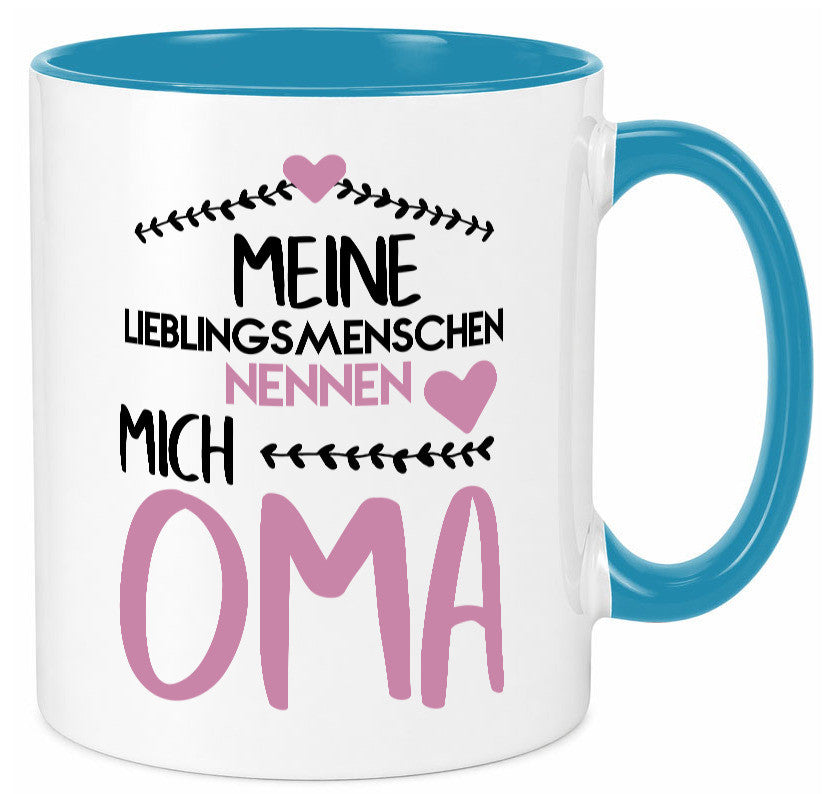 Oma Tasse | Lieblingsmenschen Großmutter Herzen lustiger Spruch Geschenk