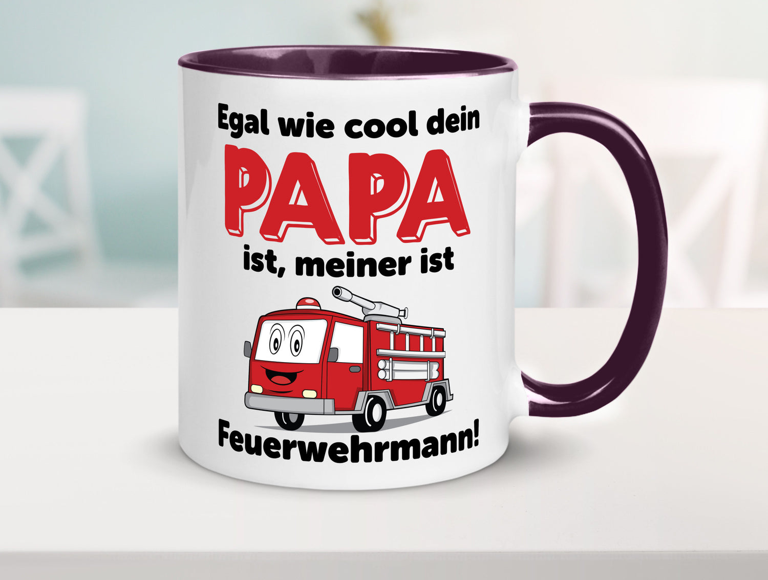 Cooler Papa | Feuerwehrmann Bester der Welt Humor Geschenkidee Tasse