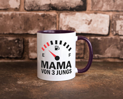 Mama von 3 Jungs | Muttertag Geschwister lustiger Spruch Geschenk Familie