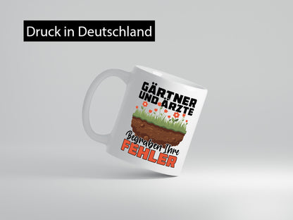Gärtner und Ärzte begraben ihre probleme | Humor Geschenkidee Tasse