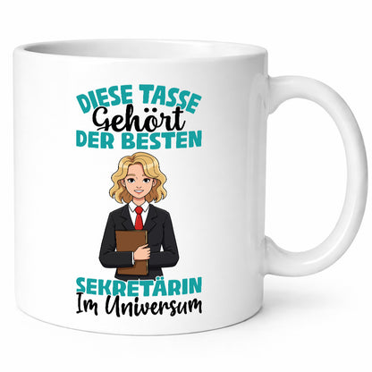 Im Universum: Sekretärin | Büro lustiger Spruch Geschenk Arbeit Kollegen Tasse