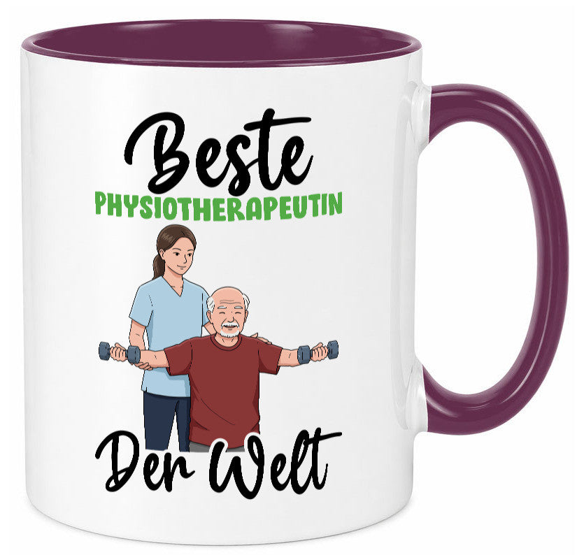 Beste Physiotherapeutin v3 lustig Humor Geschenkidee Geschenk Tasse