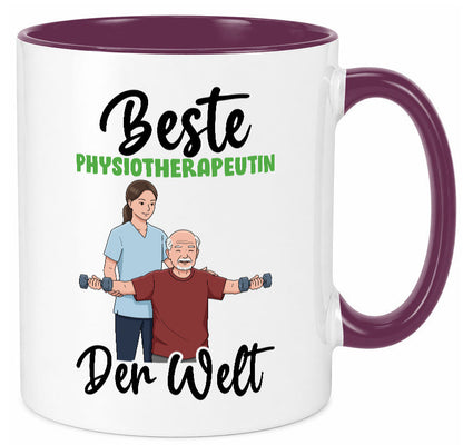 Beste Physiotherapeutin v3 lustig Humor Geschenkidee Geschenk Tasse