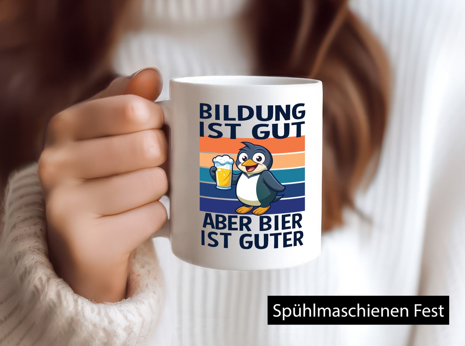 Bildung ist gut aber bier guter | sauf Spruch Geschenkidee Humor Tasse