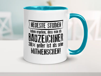 Neuste Studien: Bauzeichner | Zeichner Humor Geschenkidee Tasse