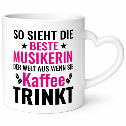 Kaffee trinkt: Musikerin | Musik Musikantin Humor Geschenkidee Tasse