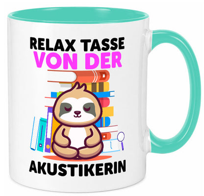Relax Tasse: Akustikerin | Akustik Hörgeräteakustik Geschenk Humor Geschenkidee