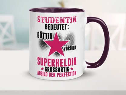 Bedeutung von Studentin | Uni Studium Universität Geschenkidee Humor Tasse