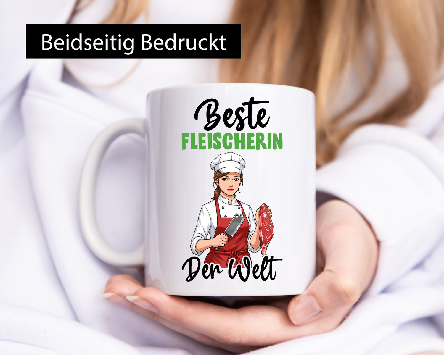 Beste Fleischerin | Schlachterei v2 Geschenkidee Humor Tasse