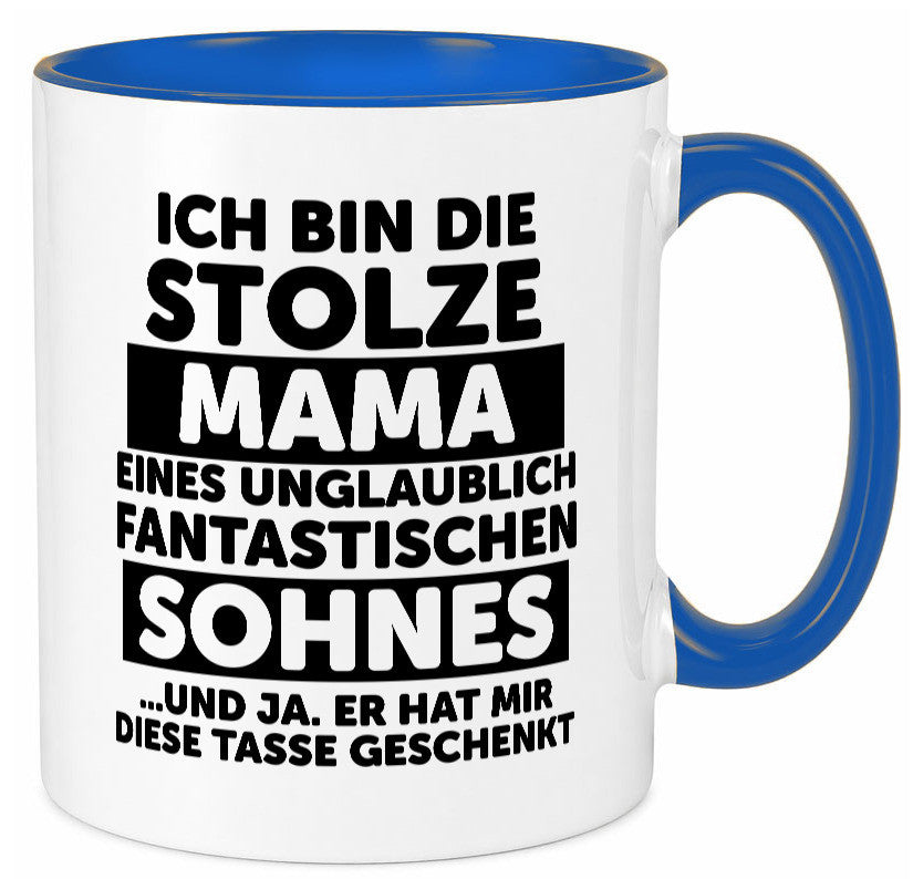 Stolze Mama | Fantastischer Sohn Beste Humor Familie Geschenkidee Tasse