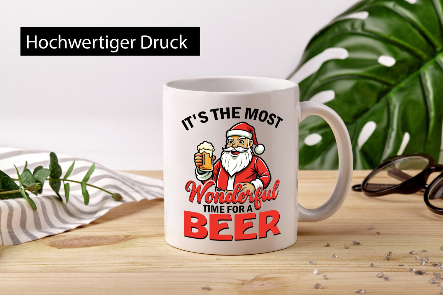 Its a wonderfull time for Beer | Ugly Christmas Bier v2 Humor Geschenkidee Tasse