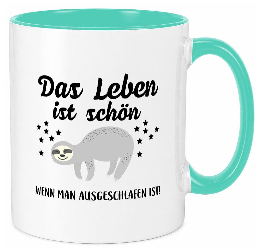Schön ausgeschlafen | Morgenmuffel Motiv müde Geschenkidee Humor Tasse