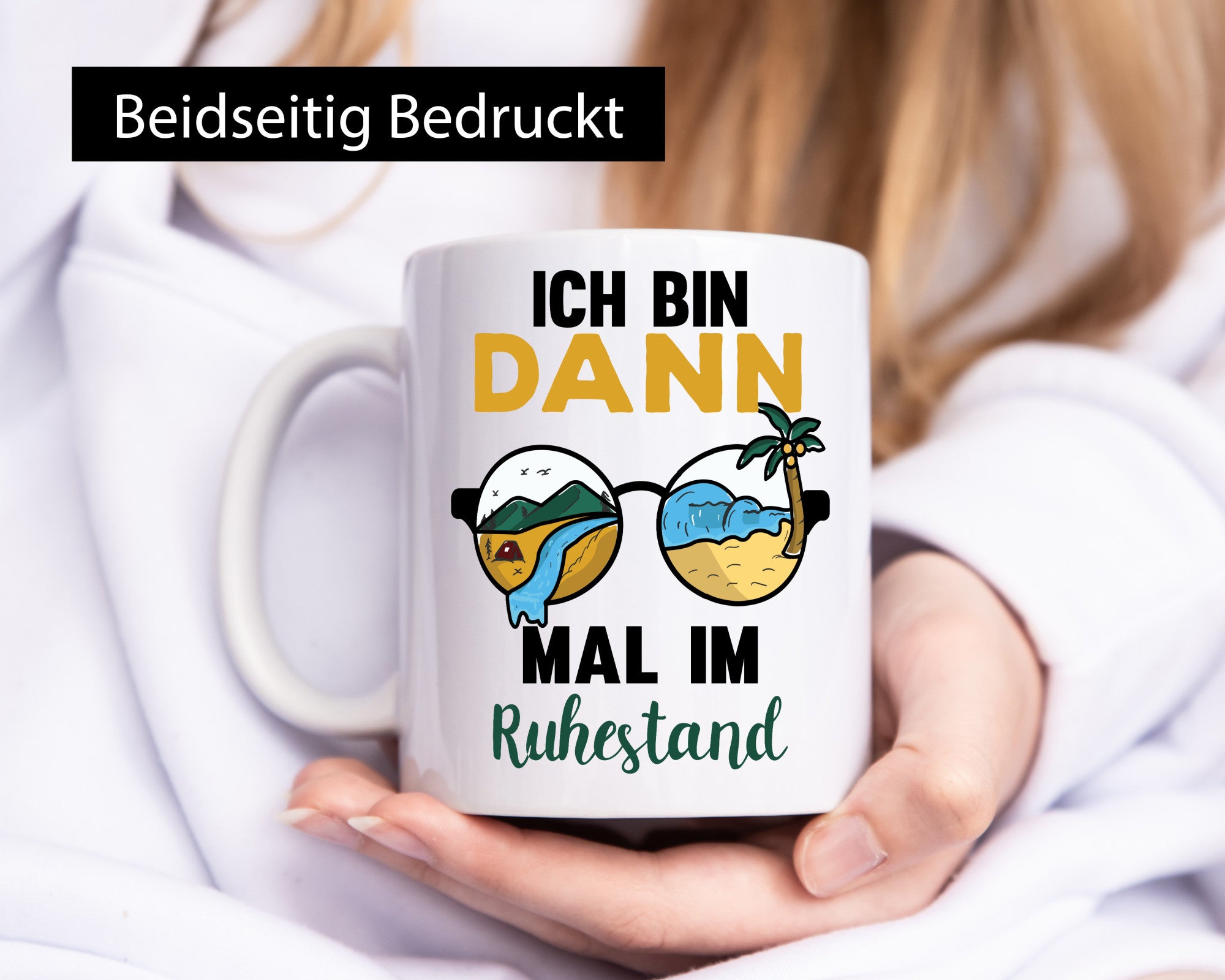 Bin dann mal im Ruhestand | Sonnenbrille Palme Meer lustig Jubiläum Geschenk