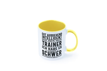 Gut aussehender Trainer |gestrichelte Linie | Punkte lustiger Spruch Geschenk