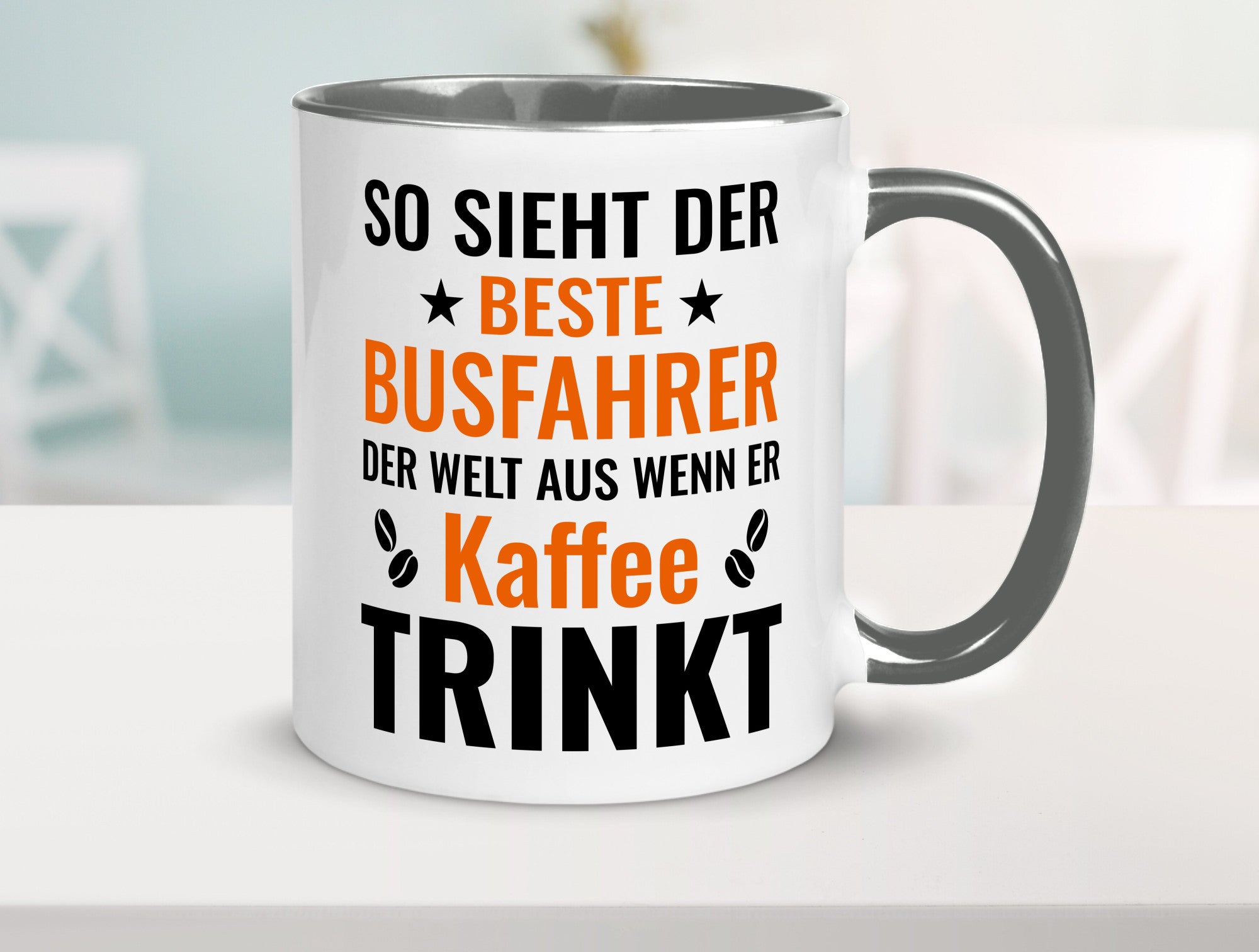 Kaffee trinkt: Busfahrer | Berufsfahrer Fahrer Geschenk Arbeit Kollegen Büro