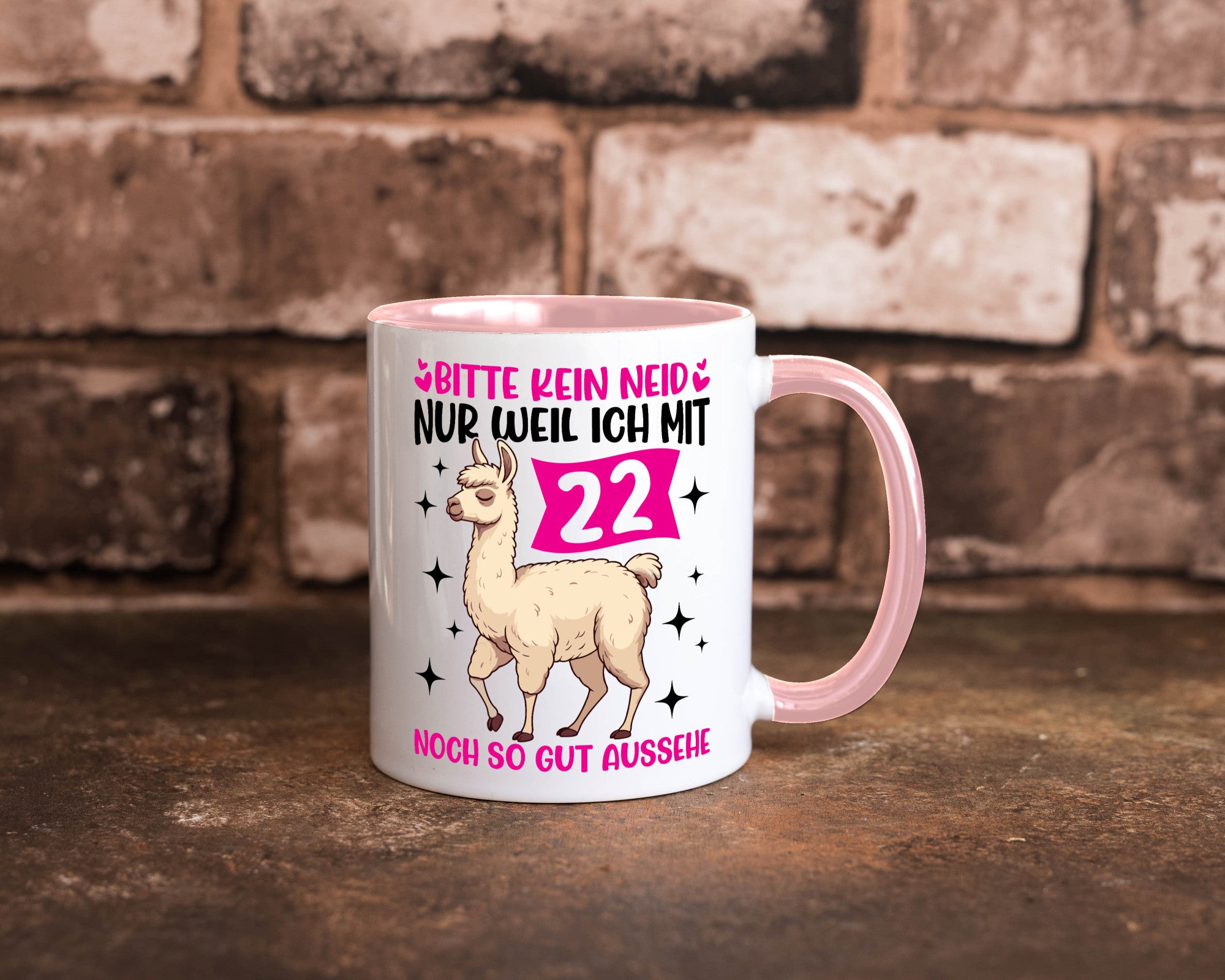 22. Geburtstag | 22 Jahre Lama gut aussehen lustig Geschenkidee Geschenk Tasse