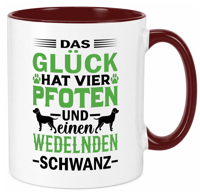 Das Glück hat 4 Pfoten | Hundeliebhaber Ich liebe Hunde Geschenk Tierliebhaber
