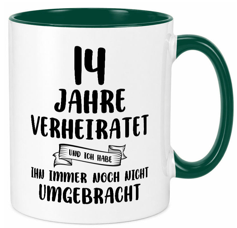 14 Jahre Verheiratet, immer noch am Leben! lustig Humor Geschenkidee Geschenk