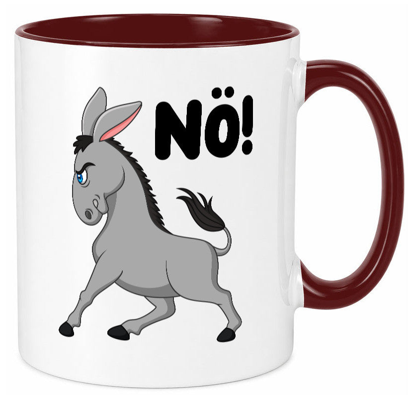 Nö | Sturer Esel hab kein bock lustig Humor Geschenkidee Geschenk Tasse