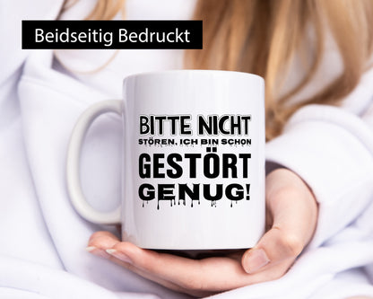Ich bin schon gestört lustiger Spruch Geschenk Humor Geschenkidee Tasse