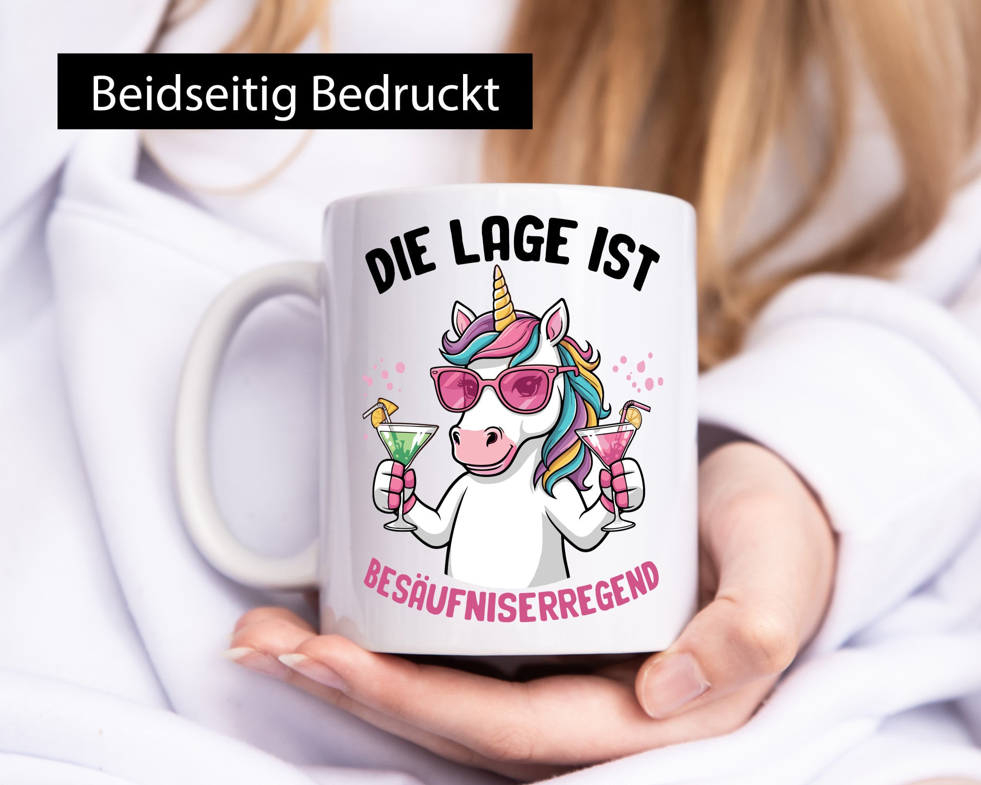 Die lage ist Besäufniserregend | Bier Einhorn Geschenkidee Humor Tasse