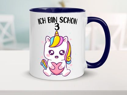 3. Geburtstag | Ich bin schon 3 Jahre Einhorn Mädchen lustig Geschenkidee