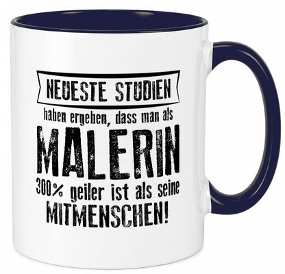 Neuste Studien: Malerin | Malerinnen lustig Humor Geschenkidee Geschenk Tasse