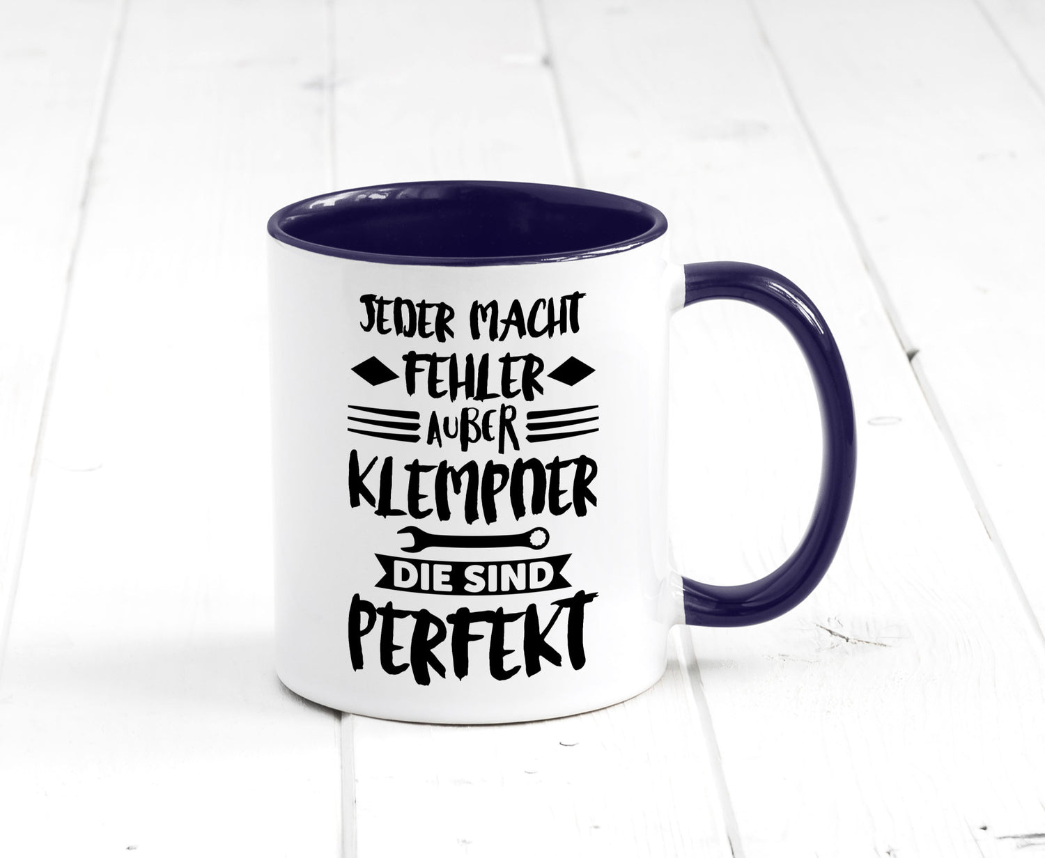Jeder macht fehler nur Klempner sind Perfekt Humor Geschenkidee Tasse