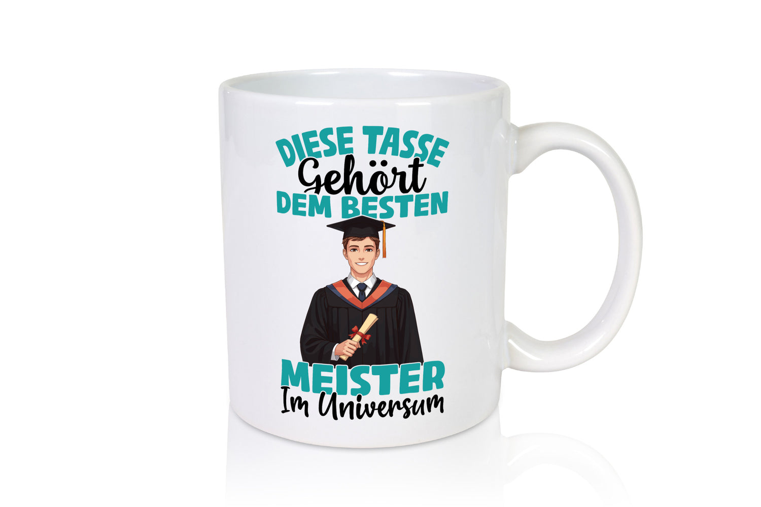 Im Universum: Meister | Meisterbrief Humor Geschenkidee Tasse